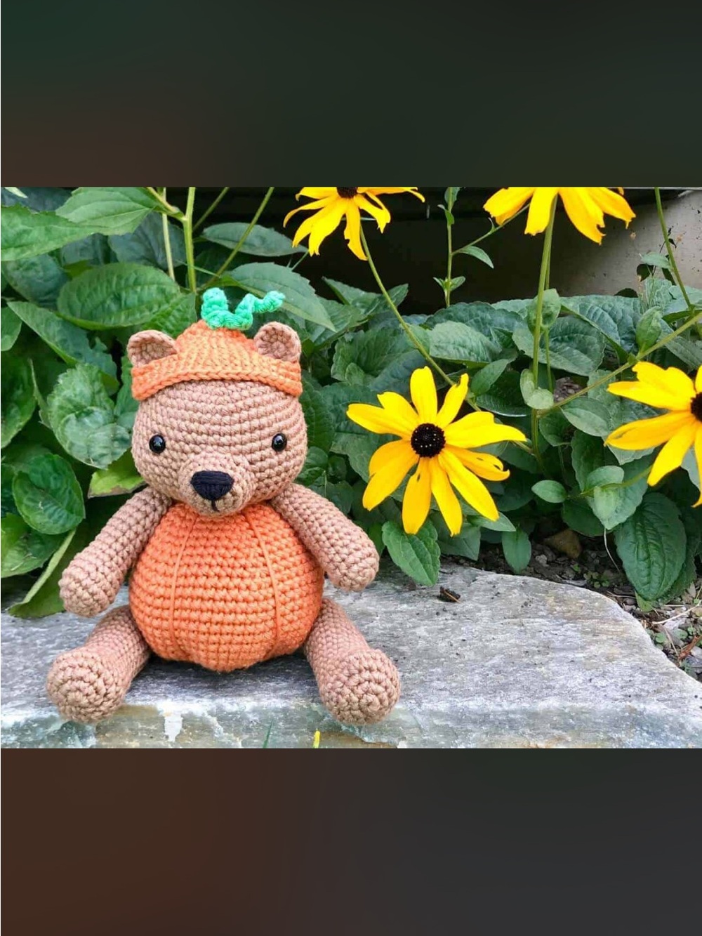 Handmade Pumpkin Bear Plush PATTERN DIGITAL AND PRINTED - Seasonal Holiday Decor